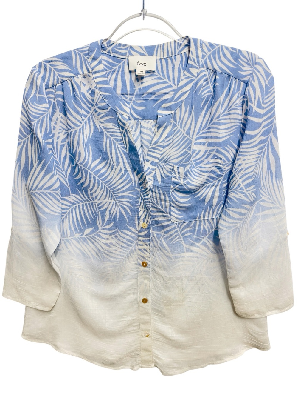 Rayon Knit Chambray Toile Floral Palms Leafs Branch Hawaiian Poplin Preppy Shirt